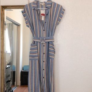 Adorable striped button-up dress